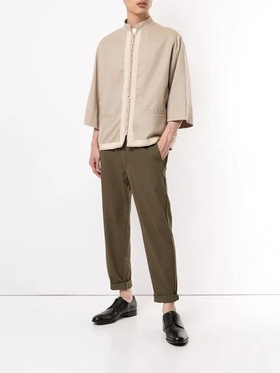 Haider Ackermann Chinese Styled-shirt In Brown
