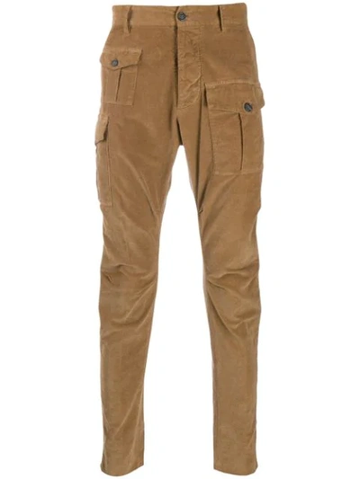 Shop Dsquared2 Multi-pocket Trousers In Brown