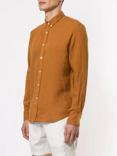 Shop Venroy Button-down Shirt In Brown