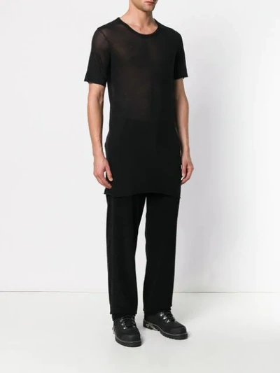 Shop Rick Owens Round Neck T-shirt In Black