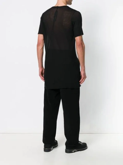Shop Rick Owens Round Neck T-shirt In Black