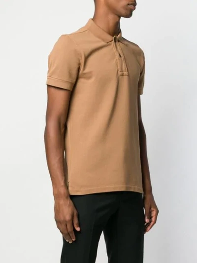 TOM FORD SHORT-SLEEVED POLO SHIRT - 棕色