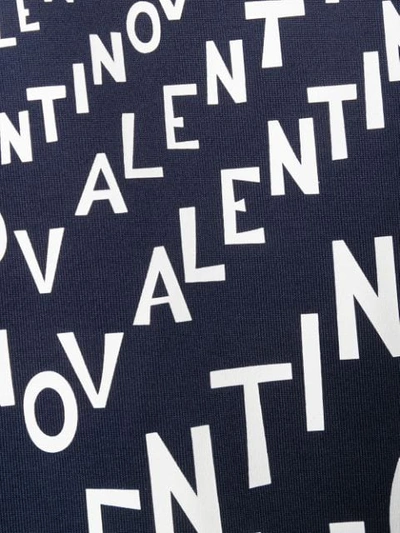 Shop Valentino Logo Print Track Jacket In Blue