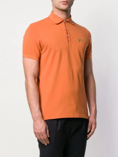 Shop Isaia Logo Polo Shirt - Orange