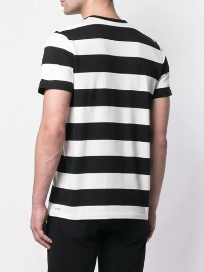 Shop Apc Striped T In Black