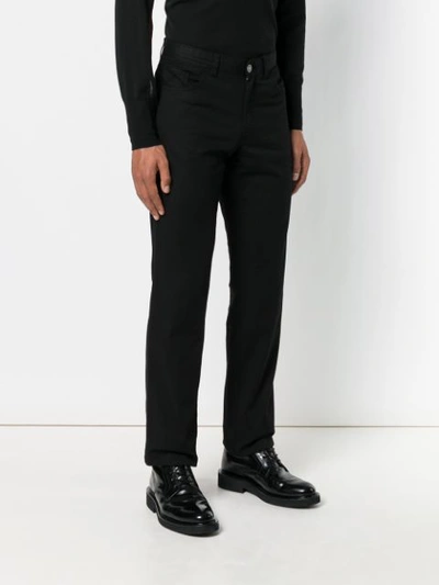 Shop Brioni Straight Leg Jeans In Black