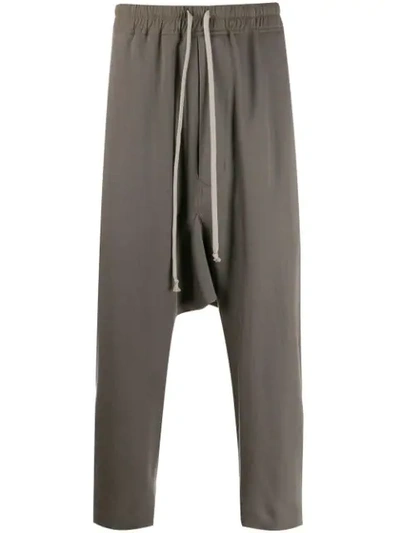 Shop Rick Owens Drop-crotch Drawstring Trousers In Neutrals