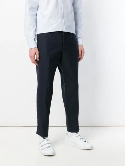 Shop Ami Alexandre Mattiussi Carrot Fit Trousers In Blue
