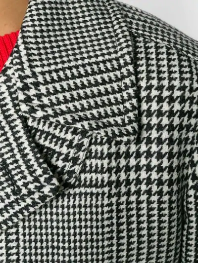 Shop Givenchy Houndstooth Double-breasted Coat In Black
