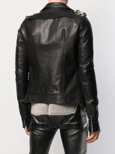 Shop Rick Owens Stooges Biker Jacket In Black