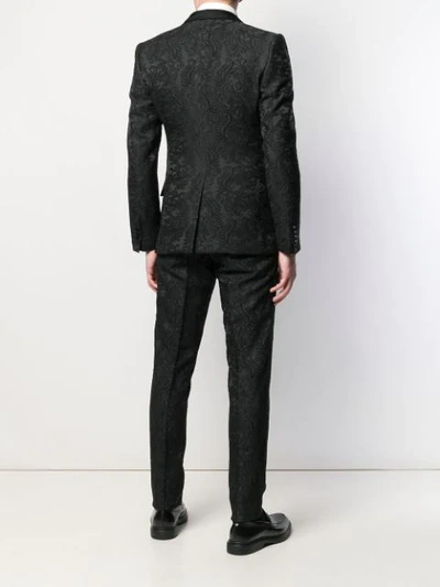 Shop Dolce & Gabbana Lace Three-piece Suit In Black