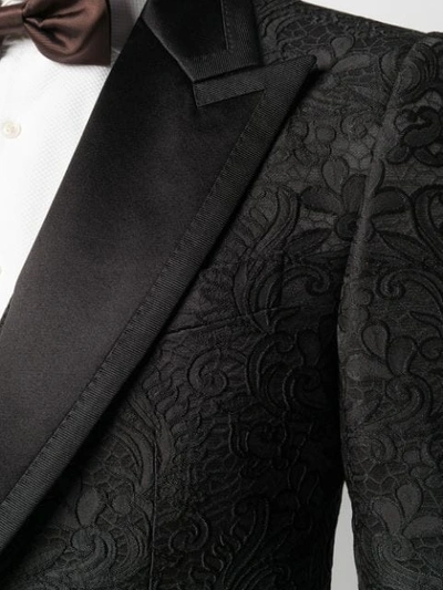 Shop Dolce & Gabbana Lace Three-piece Suit In Black