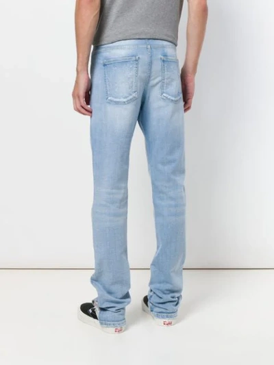 Shop Mjb Marc Jacques Burton Distressed Straight-leg Jeans In Blue