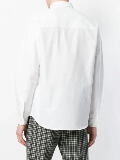 Shop Ami Alexandre Mattiussi Smiley Patch Shirt In White