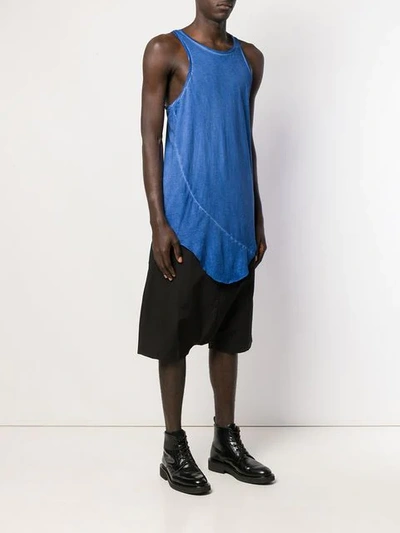 Shop Army Of Me Longline Tank Top In Blue