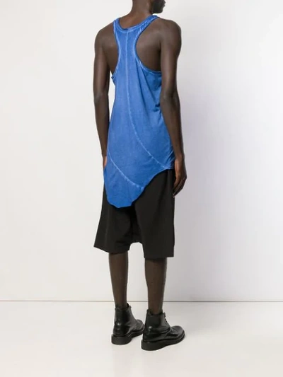 Shop Army Of Me Longline Tank Top In Blue