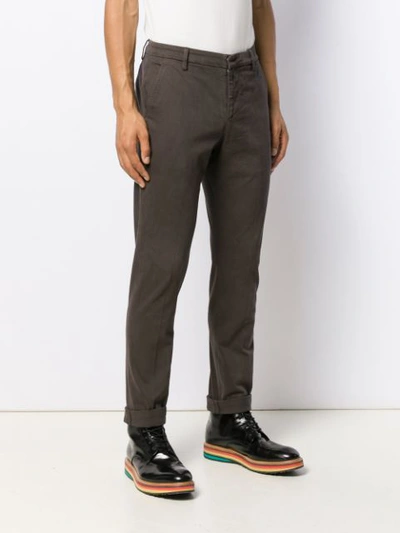 Shop Dondup Slim-fit Chinos In Brown