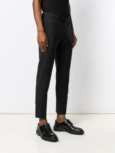 Shop Les Hommes Classic Chinos In Black