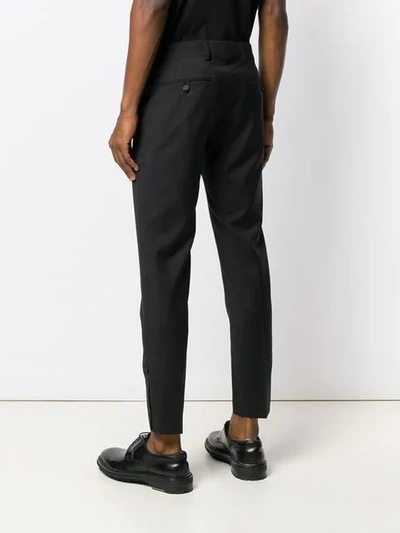 Shop Les Hommes Classic Chinos In Black