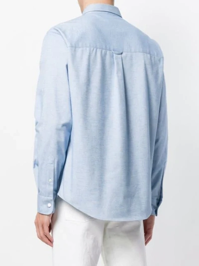 Shop Ami Alexandre Mattiussi Classic Wide Fit Ami De Coeur Shirt In 450 Sky Blue