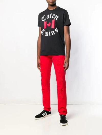 Shop Dsquared2 Caten Twins T-shirt In Black