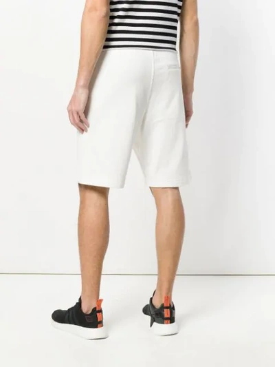 Shop Y-3 Drawstring Track Shorts - White