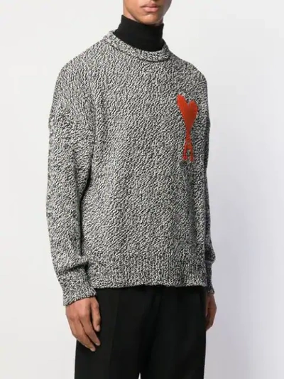 Shop Ami Alexandre Mattiussi Intarsia Knit Jumper In Black