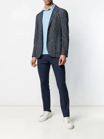 Incotex Creased Slim Fit Trousers In Blue
