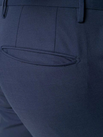 Incotex Creased Slim Fit Trousers In Blue