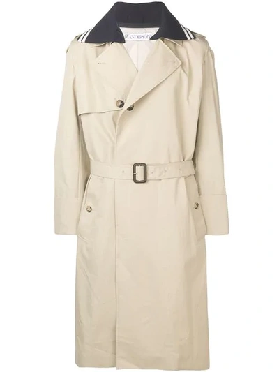 Shop Jw Anderson Belted Trench Coat In Neutrals