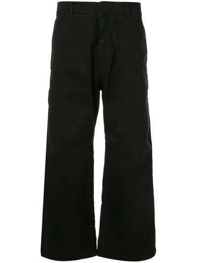 Shop N°21 Wide Leg Cropped Trousers In Black