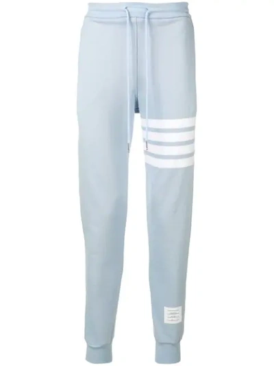 Shop Thom Browne Engineered 4-bar Jersey Sweatpant In Blue