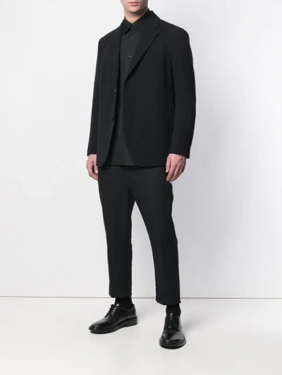 Shop Issey Miyake Black Fitted Shirt