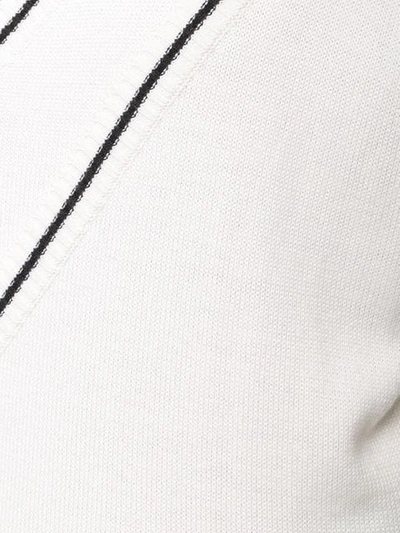 Shop Bmuette Contrast Stripe Jumper In White