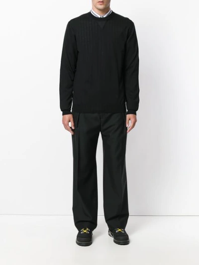 Shop Lanvin Crew Neck Sweatshirt - Black