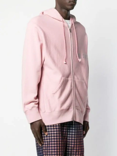 Shop Golden Goose Love Dealer Zip-up Hoodie In Pink