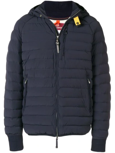 Shop Parajumpers Fitted Puffer Jacket - Blue