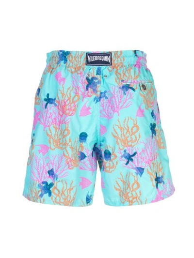 Shop Vilebrequin Printed Swim Shorts In Blue