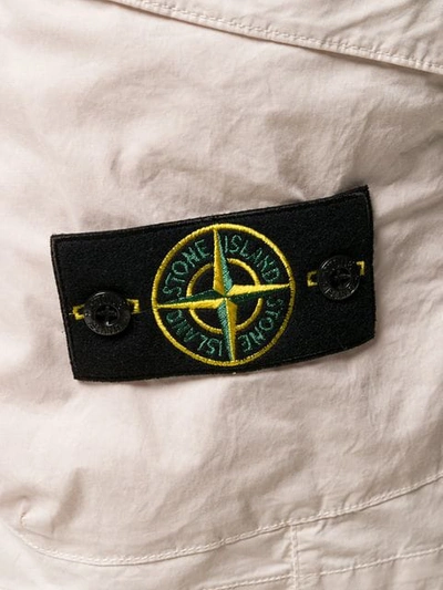 Shop Stone Island Compass Badge Cargo Shorts In Neutrals