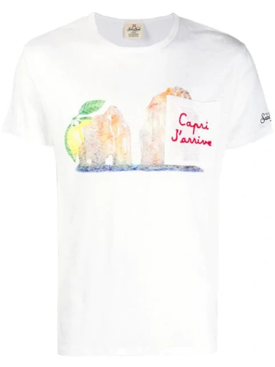 Shop Mc2 Saint Barth Chest Pocket T-shirt In White