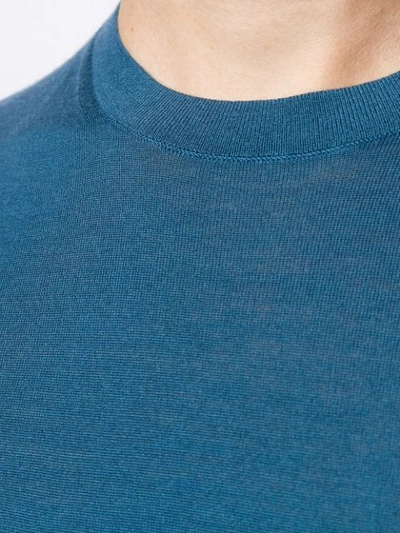 Shop Z Zegna Crew Neck Sweater In Blue