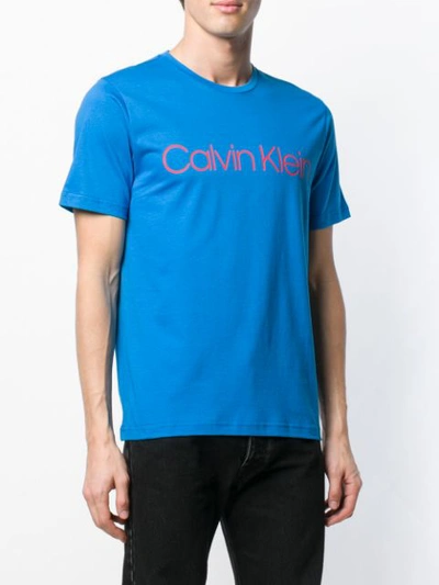 Shop Calvin Klein Logo Printed T In Blue