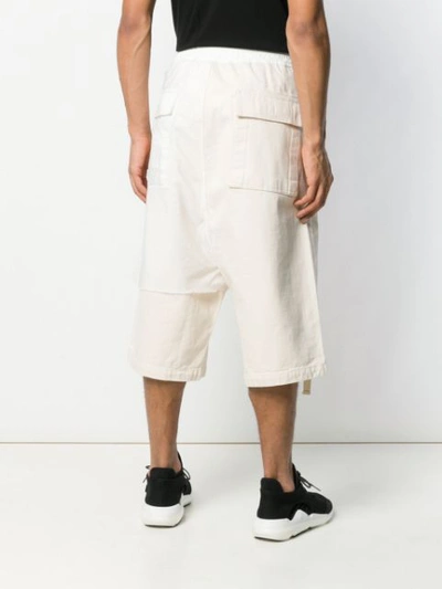 Shop Rick Owens Drkshdw Layered Track Shorts In Neutrals