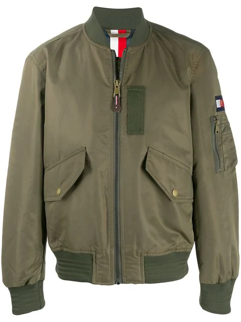tommy hilfiger khaki bomber jacket