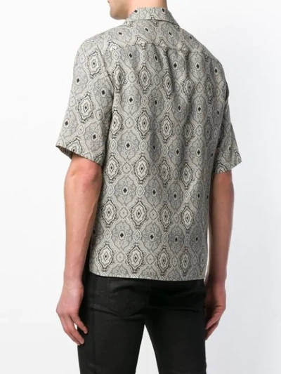 Shop Saint Laurent Abstract Print T-shirt In Grey
