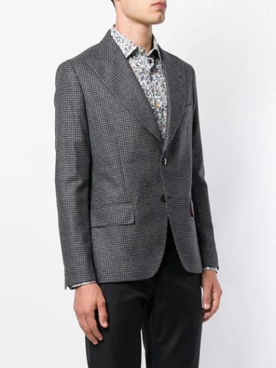 Shop Leqarant Checked Suit Jacket - Black