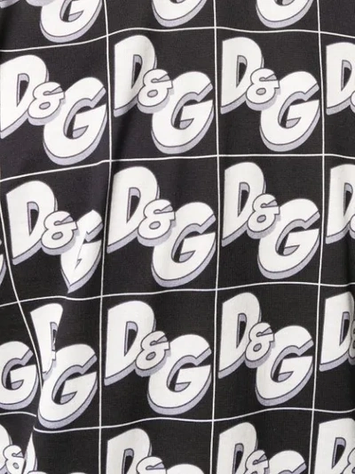 Shop Dolce & Gabbana All-over Logo Print T-shirt In Black