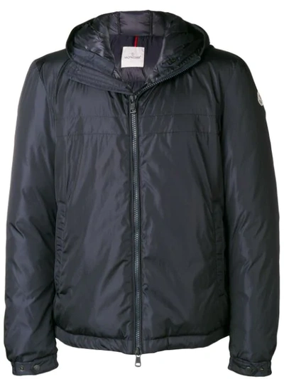 Shop Moncler Zipped Padded Jacket In Blue