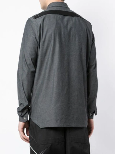 Shop Rick Owens Chest Pocket Shirt In Grey