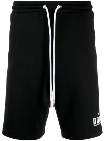 Shop Diesel Elasticated-waist Track Shorts In Black